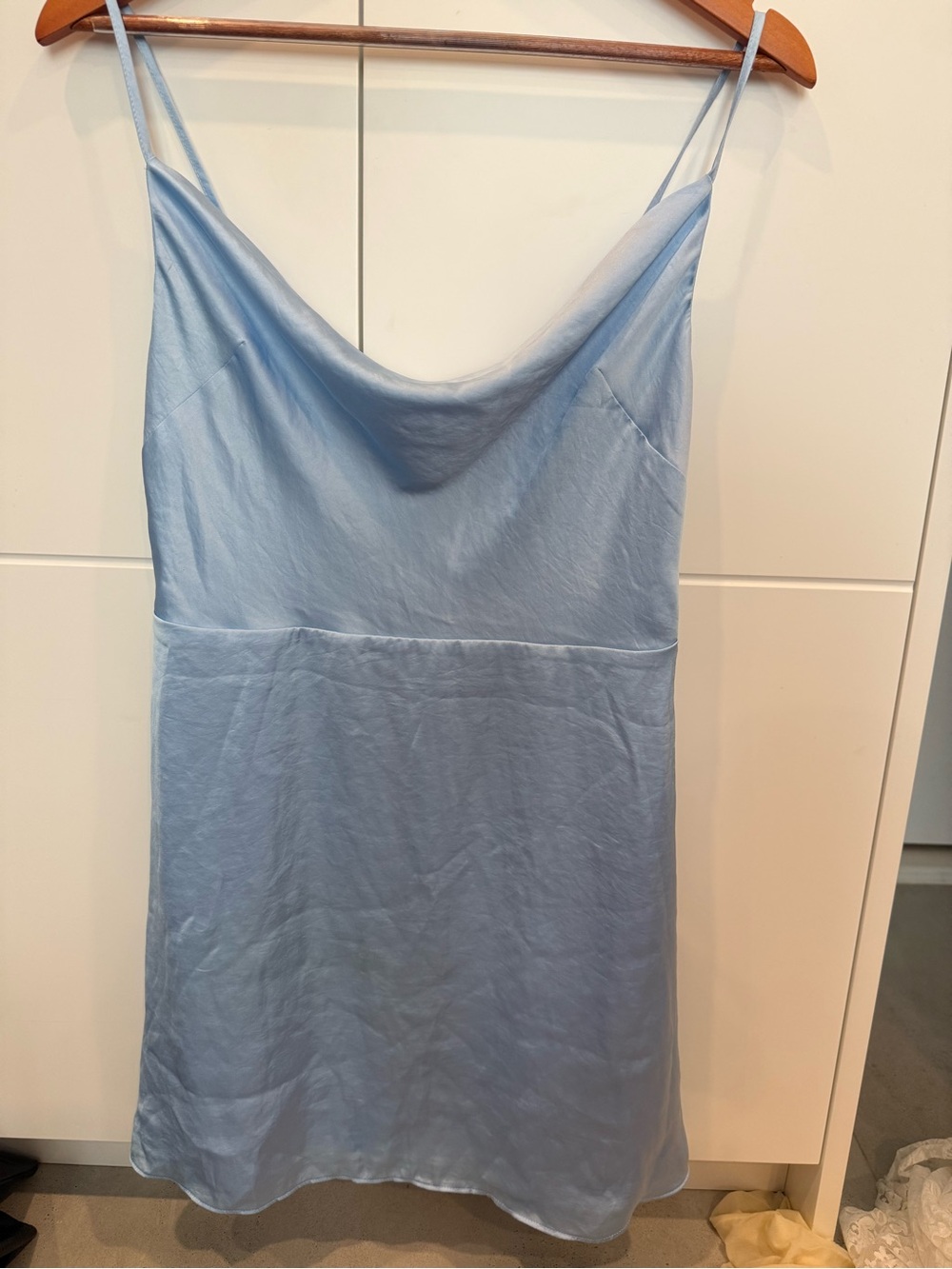 Sunday Best Light Blue Slip Mini Dress